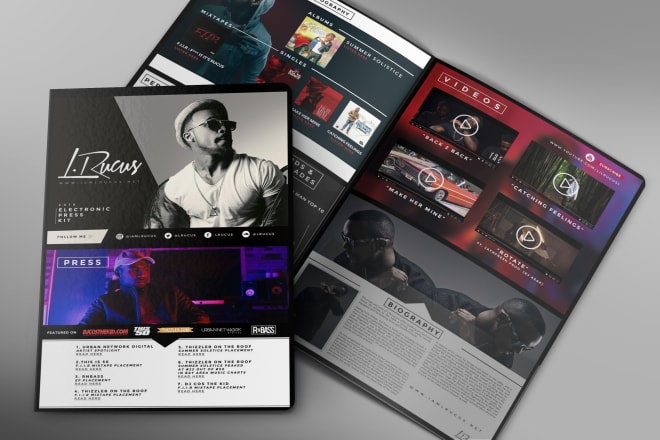 I will design corporate press kit, media kit, epk