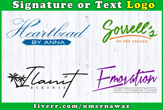 I will design simple and cool signature or text logo