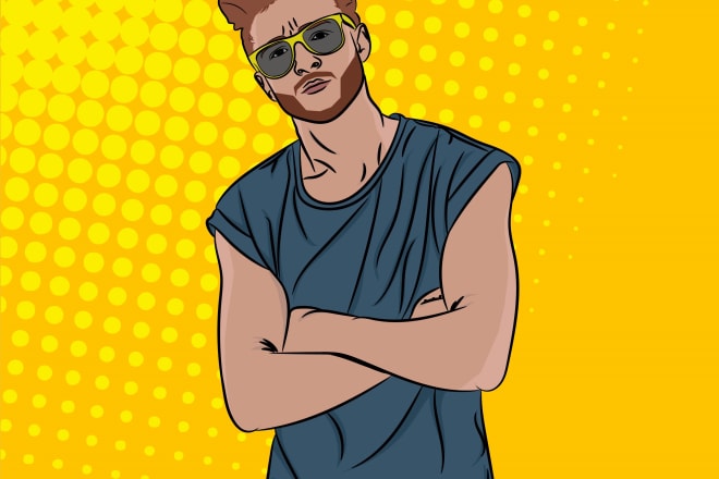 I will draw comic pop art portrait based on your photo