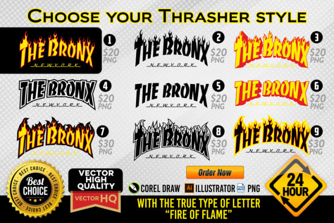 I will make you a custom thrasher logo and other brands