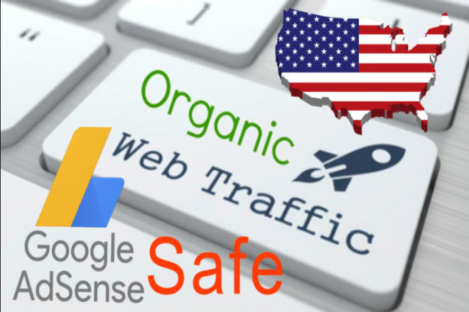 I will send keyword target organic website traffic from usa,adsense safe