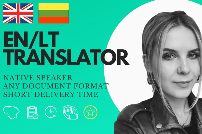 I will translate from english to lithuanian and vice versa