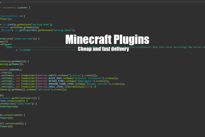 I will code you a costum minecraft plugin