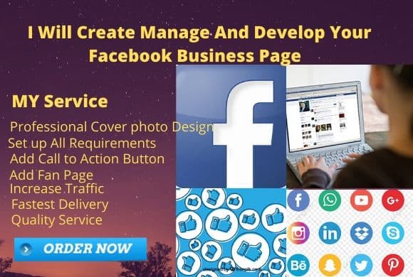 I will create, manage and develop your facebook business page