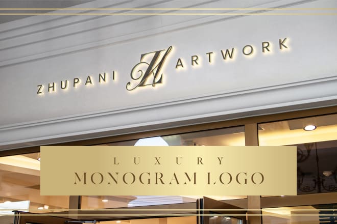 I will do elegant luxurious monogram logo design, free png file