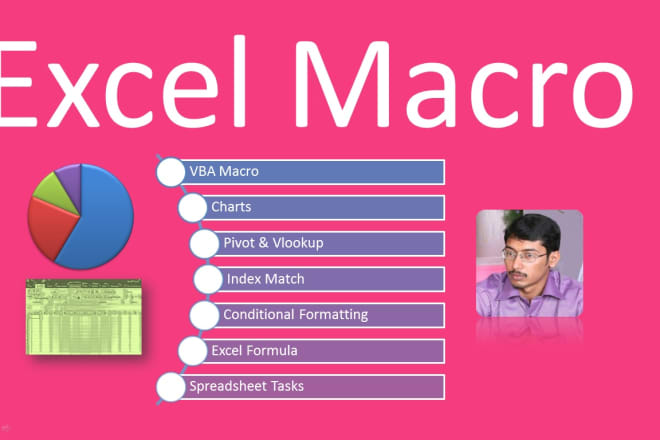 I will do excel macro, vba macro