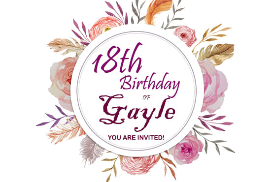 I will do invitation on weddings baptismal birthdays and so on