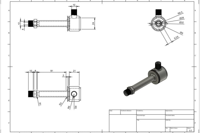 I will draw 2d drawings with standard dimensions using autocad