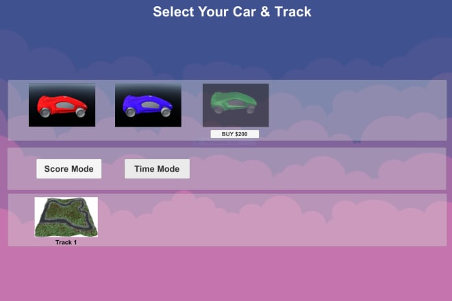 I will make 3d car racing game