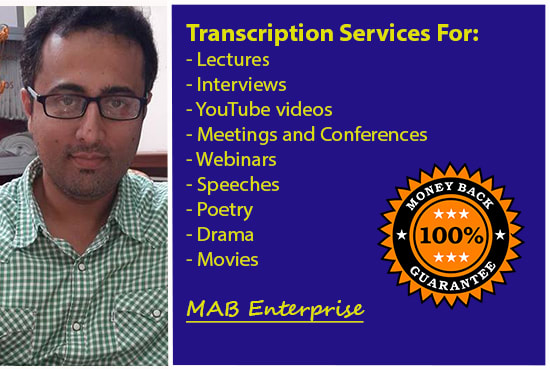 I will transcribe audio or video transcription service