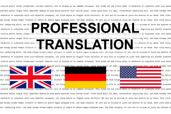 I will translate english to german and german to english