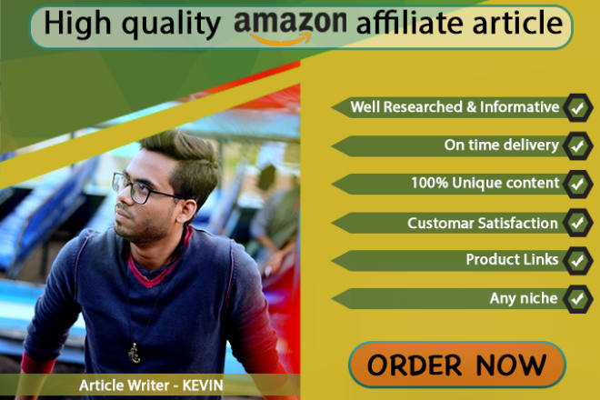 I will write niche amazon affiliate articles