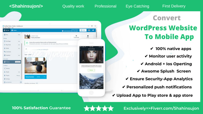 I will convert your website to android and ios mobile application