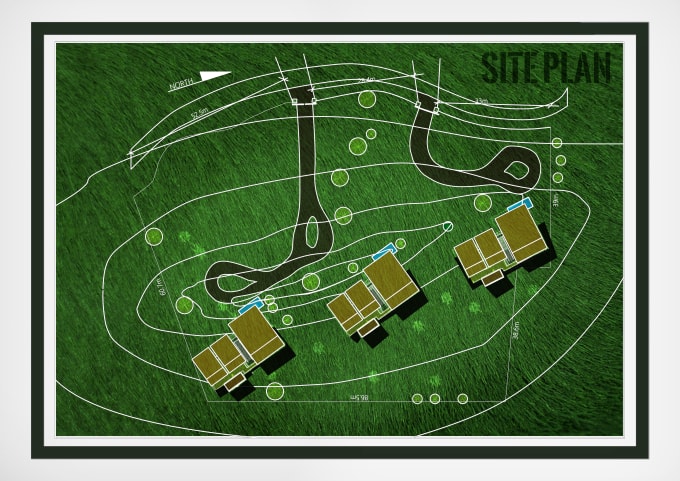 I will create an architectural site plan in 24 hours