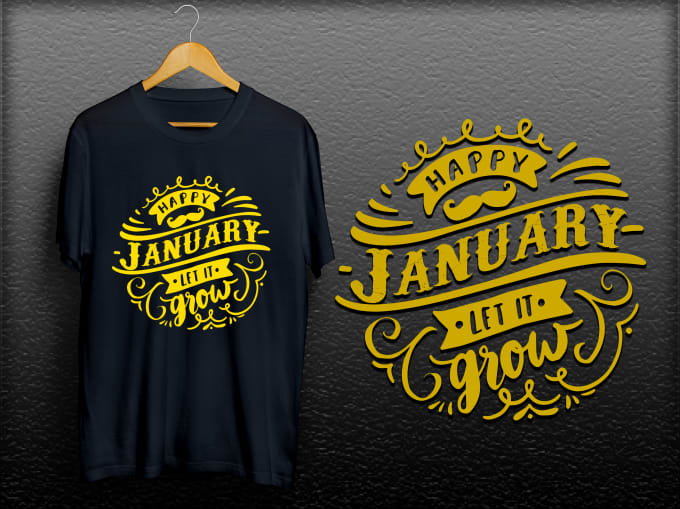 I will create typography tshirt design