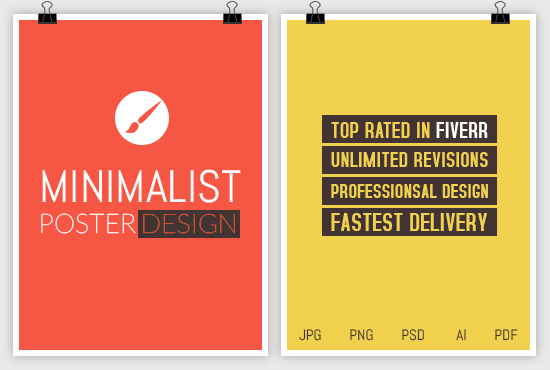 I will design awesome minimalist poster design