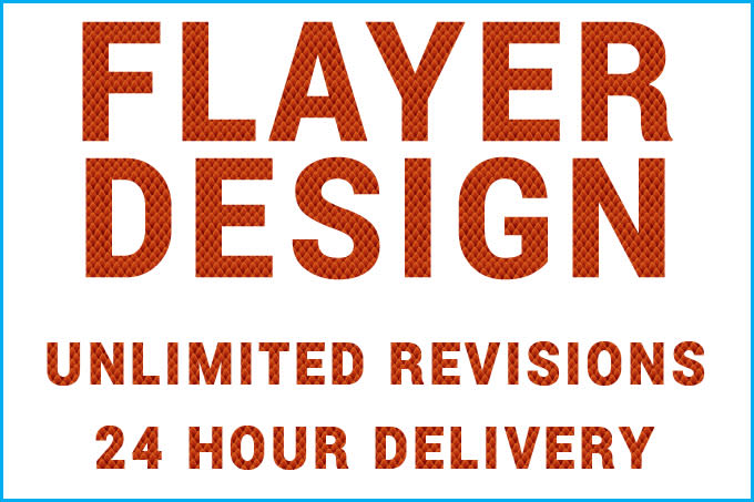 I will design high quality professional flyer