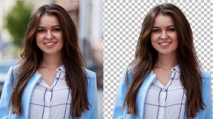 I will do background removing, retouch and smooth