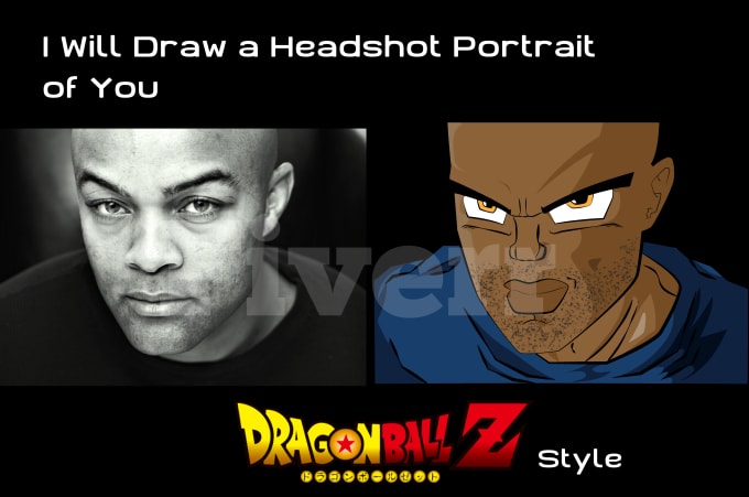 I will draw a headshot portrait dragon z style  contact me before