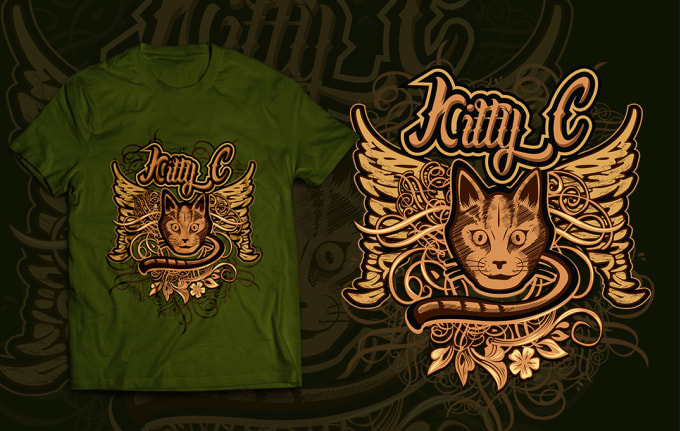 I will draw a vector illustration for merchandise
