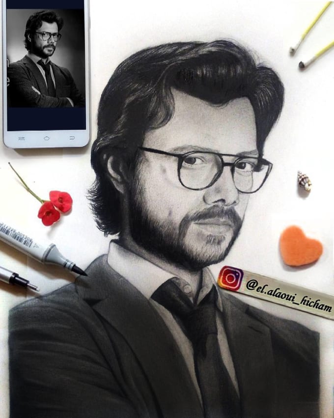I will draw your realistic portrait