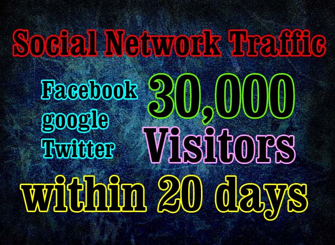 I will drive social network traffic, visitors, website
