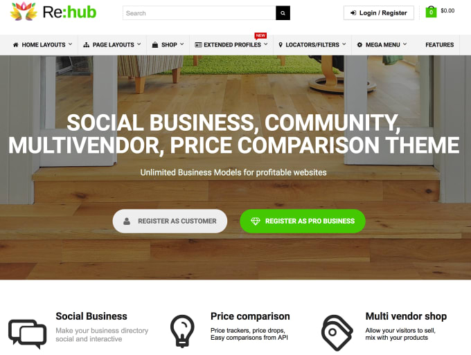 I will install wordpress, and setup rehub theme as the demo