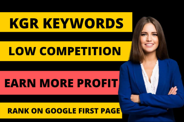 I will kgr keyword research for amazon affiliate niche site