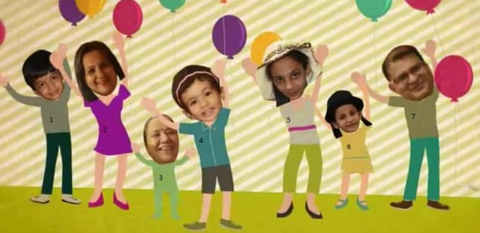 I will make dancing family birthday slideshow