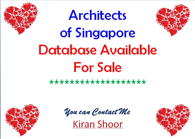 I will provide Architects of Singapore Database