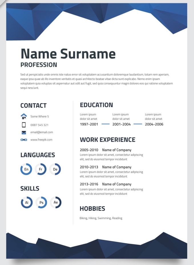 I will provide professional resume writing services