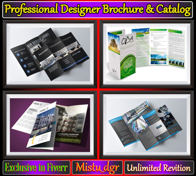 I will tri fold brochure two fold brochure design