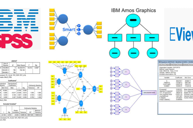 I will analyze your data with spss smartpls amos and eviews