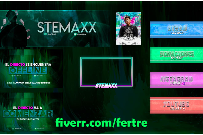 I will animate twitch screens, logo, overlay, panels, and alerts