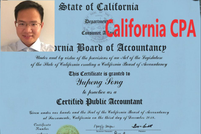 I will be your cpa, do individual business tax planning consulting