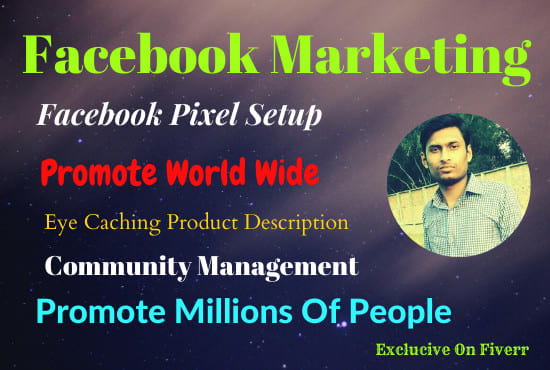 I will be your facebook marketing specialist