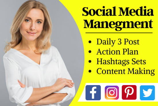 I will be your personal and professional social media manager