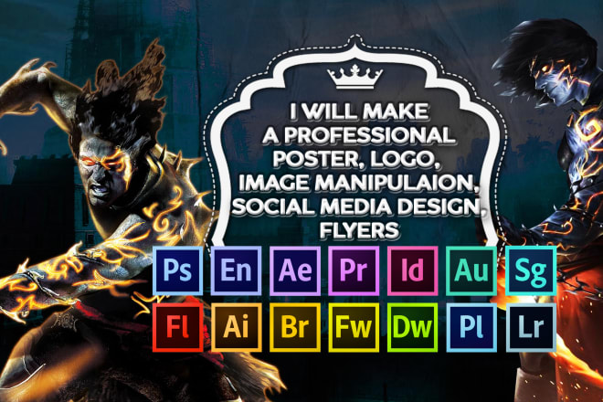 I will be your professional freelance graphics designer for your project