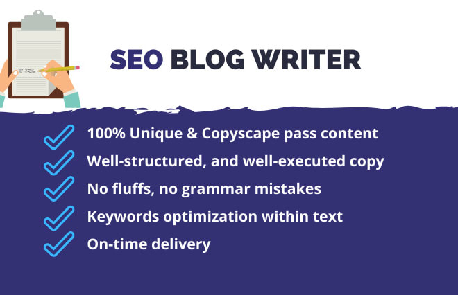 I will be your SEO blog writer and rewriter