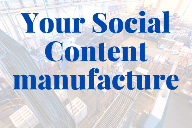 I will be your social media content factory
