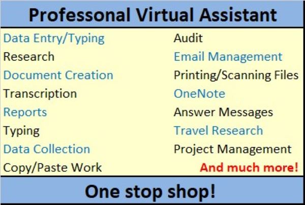 I will be your virtual assistant