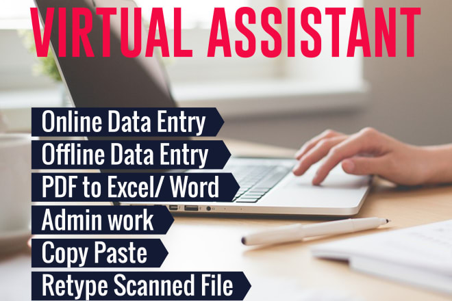 I will be your virtual assistant for data entry