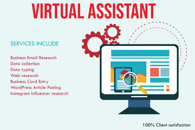 I will be your virtual assistant for data entry and web research