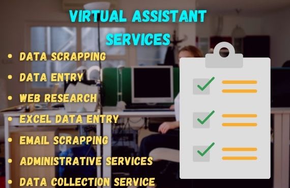 I will be your virtual assistant for data scraping,data collection services etc