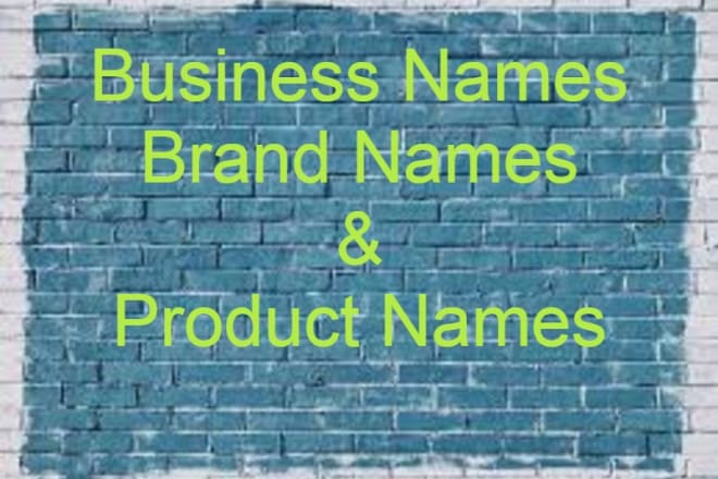 I will brainstorm perfect names for your products and services