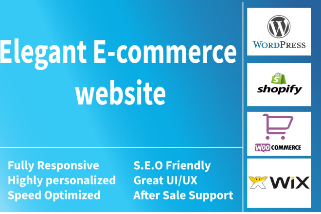 I will build a elegant ecommerce website