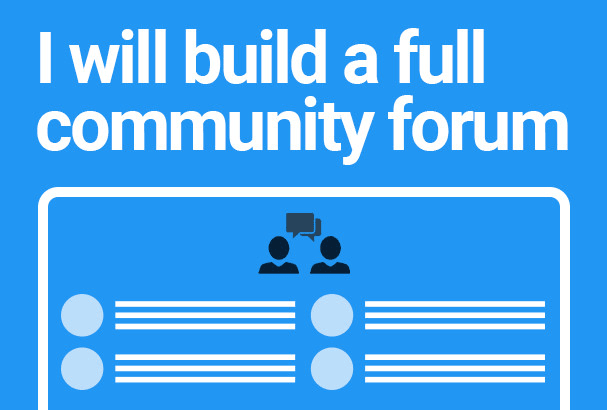 I will build a full community forum website
