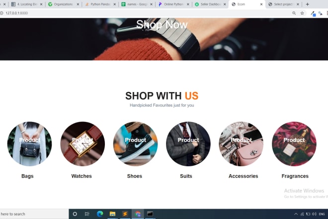 I will build ecommerce website using django