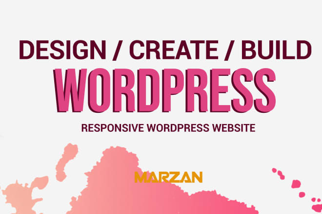 I will build wordpress website, wordpress design or landing page