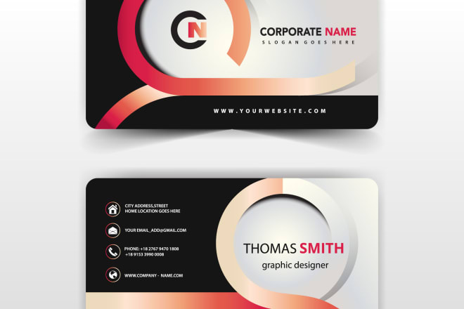 I will business card design 2 side 24 hours